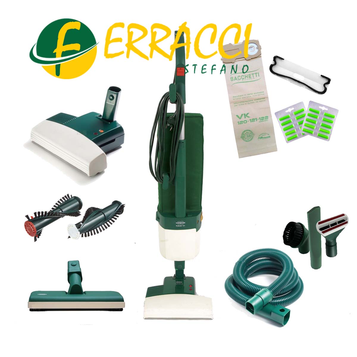 FOLLETTO VK 121 + KIT COMPLETO BATTITAPPETO E BATTIMATERASSO + 2 ANNI DI  GARANZIA - Ferracci Shop online