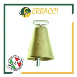 CAMPANA CAMPANACCIO OTTONE CON STAFFA IN ACCIAIO OTTONATA BOVINI
