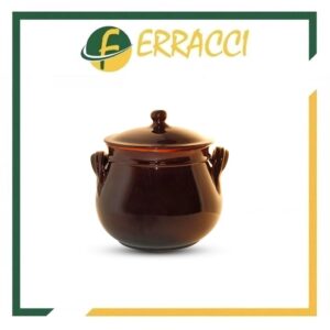 PENTOLA BOMBATA CON COPERCHIO